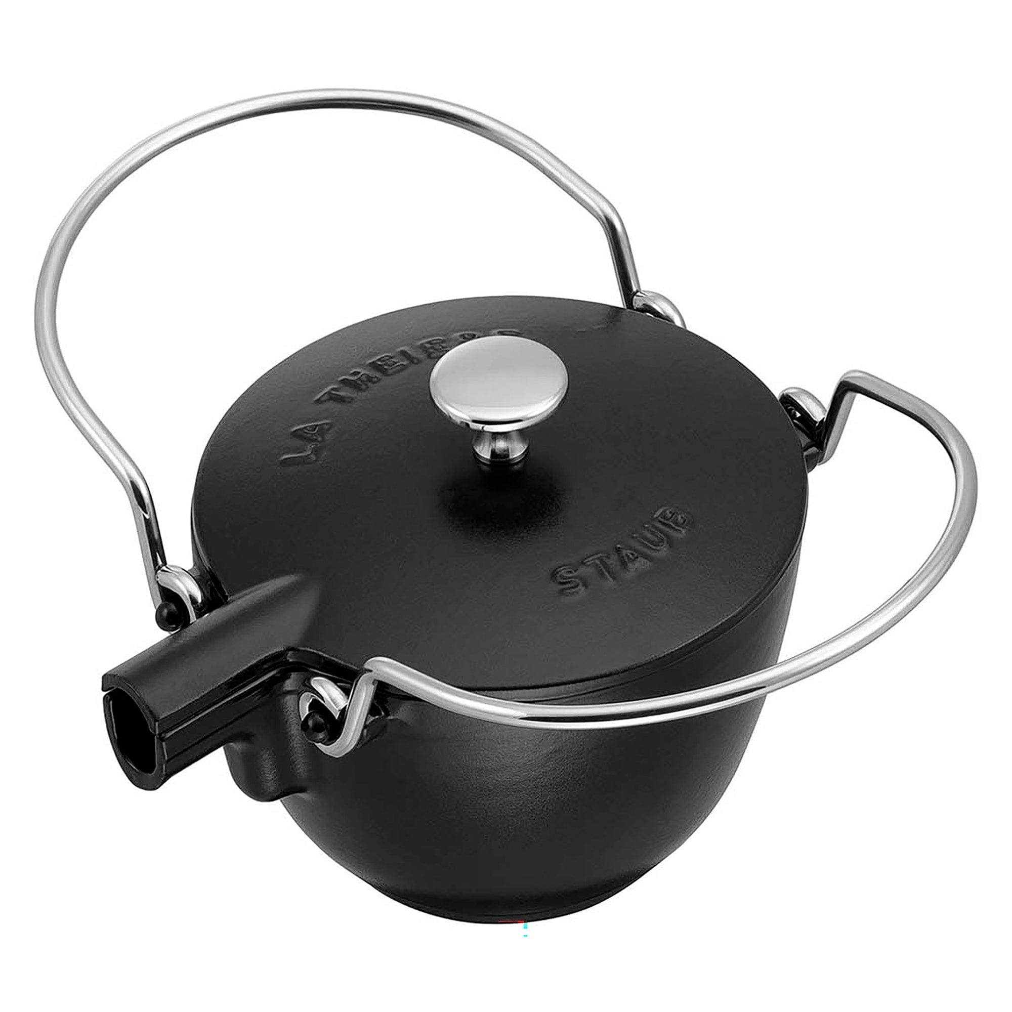 Staub Cast Iron 1-qt Round Tea Kettle - Matte Black