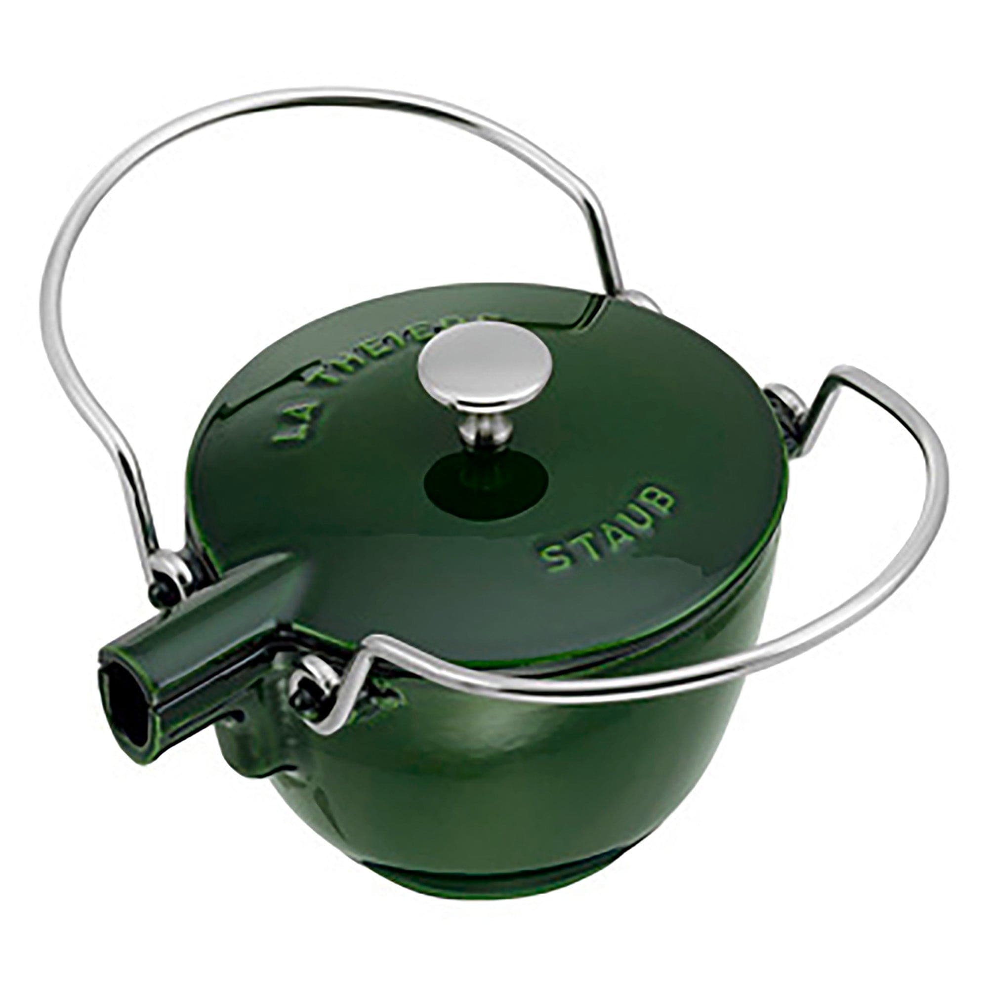 Staub Cast Iron 1-qt Round Tea Kettle - Basil