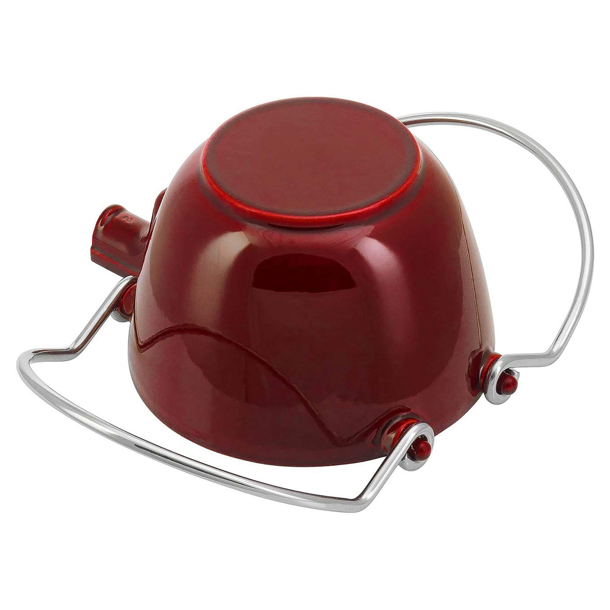 Staub Cast Iron 1-qt Round Tea Kettle - Grenadine