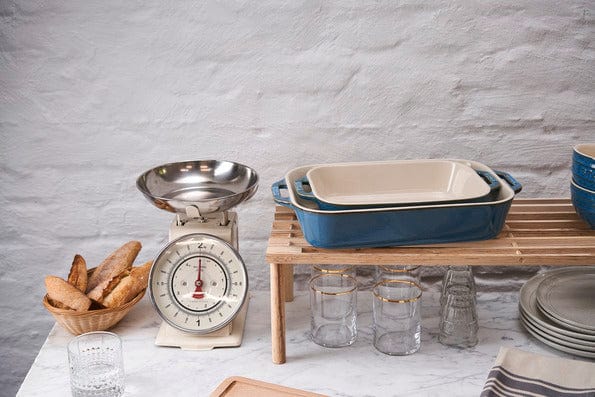 Staub Ceramic Rectangular Baking Dish Set, Casserole Dish, 2-Piece, Rustic Turquoise