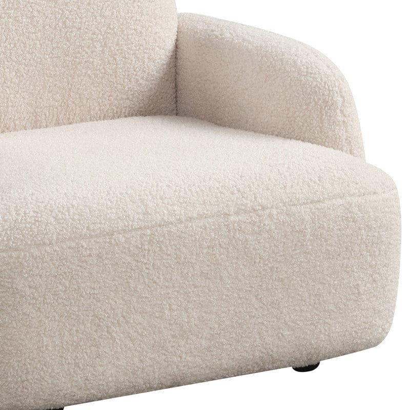 Willow & Hearth Raelynn 25.5"W Beige Sherpa Bear-Shaped Kids Armchair