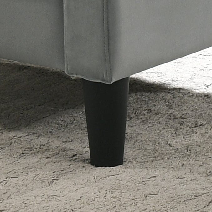 Willow & Hearth Hale 27.5"W Light Gray Velvet Accent Armchair with Tufting