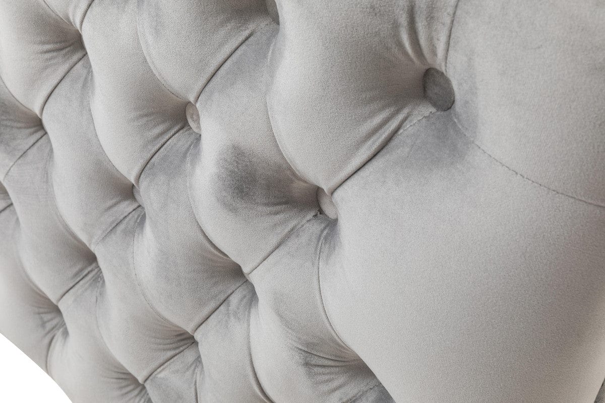 Willow & Hearth Bayberry 53"W Gray Velvet Loveseat with 2 Pillows