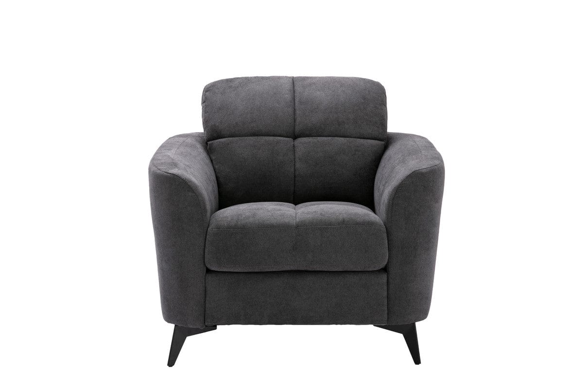 Willow & Hearth Callie 39"W Gray Woven Fabric Chair