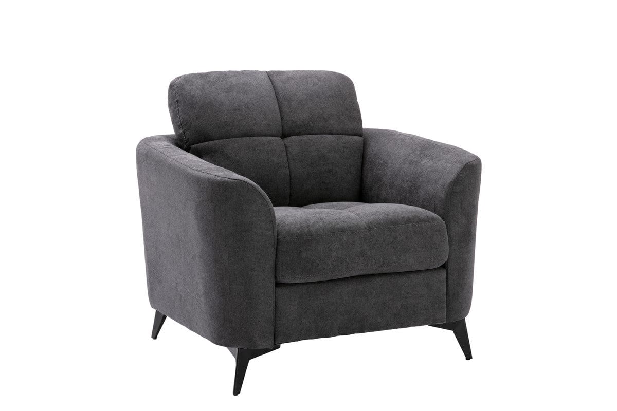 Willow & Hearth Callie 39"W Gray Woven Fabric Chair