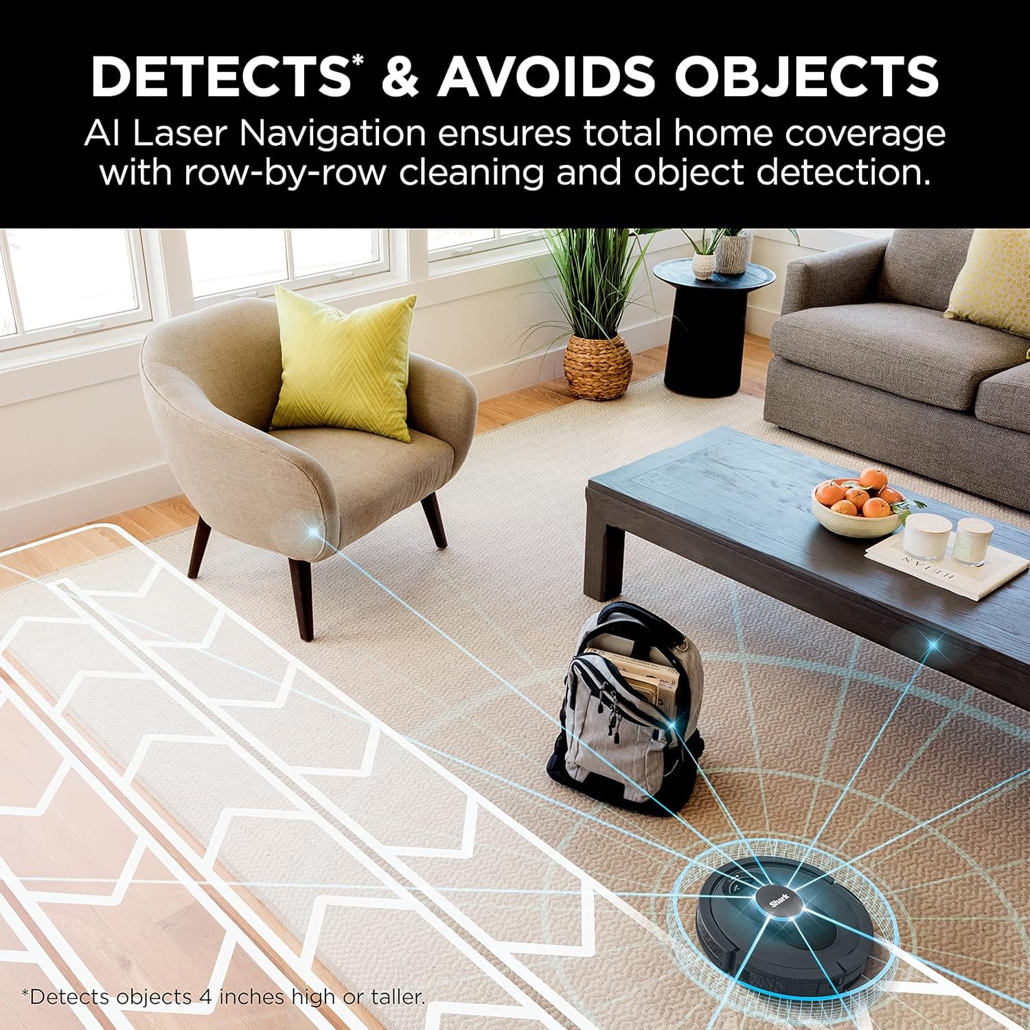 Shark AI Robot Vacuum with HEPA Self-Empty Base, LIDAR Navigation, Pet Hair, Alexa & Wi-Fi, Black - Open Box