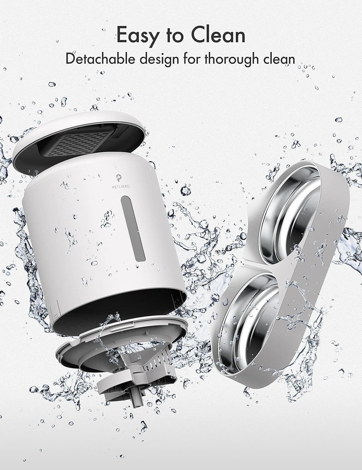 PETLIBRO Granary 5L Automatic Pet Feeder, Double Food Tray, White - Certified Refurbished