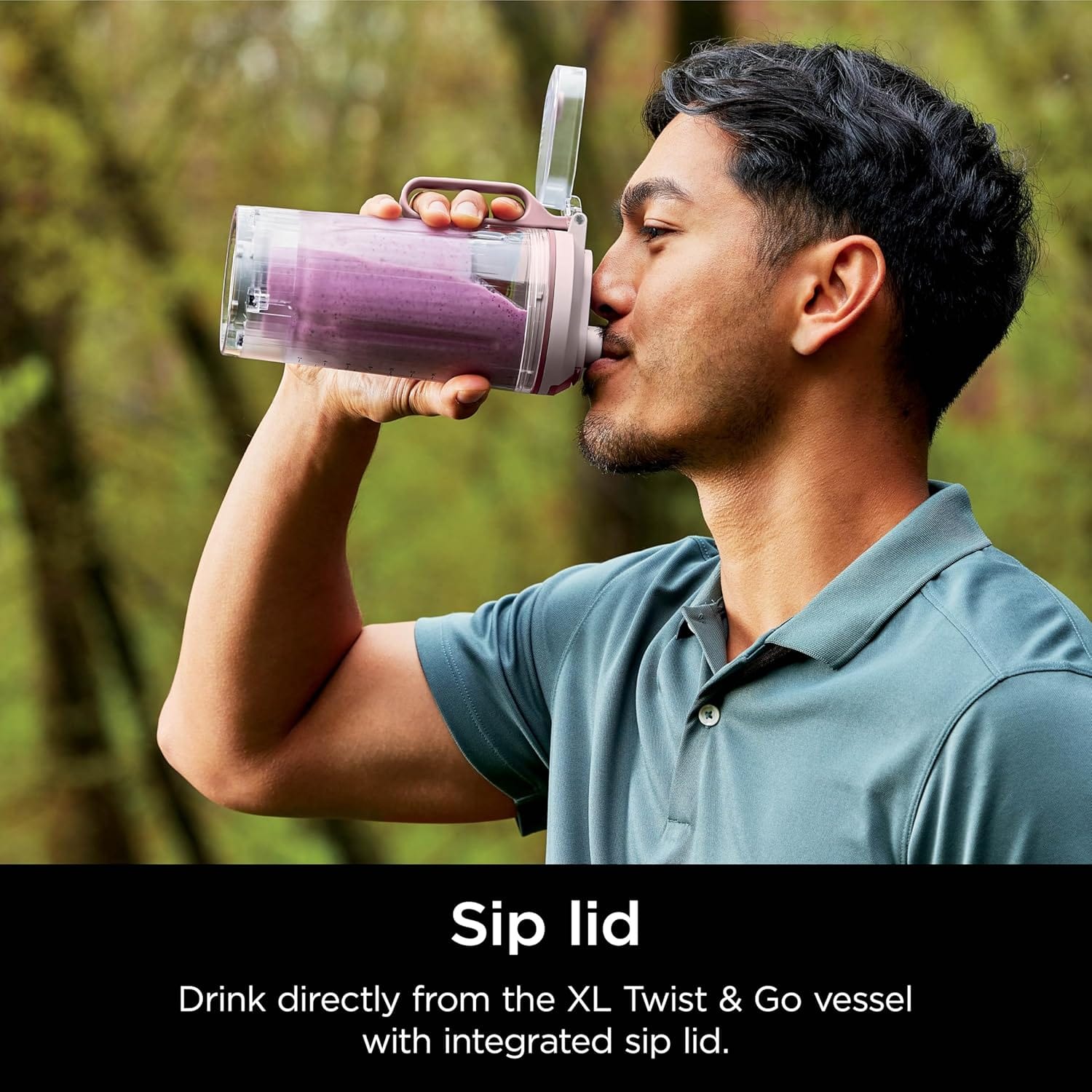 Ninja Blast Max Personal Cordless Blender for Smoothies, Blend, Ice Crush, 22 oz. Twist & Go Vessel, Pink - Certified Refurbished