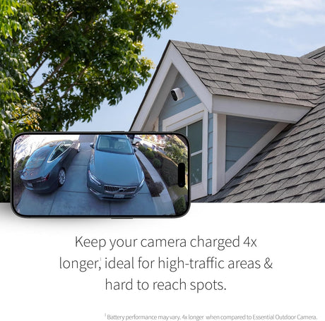 Arlo Essential 2nd Gen 2K XL Single Cam, White - Certified Refurbished