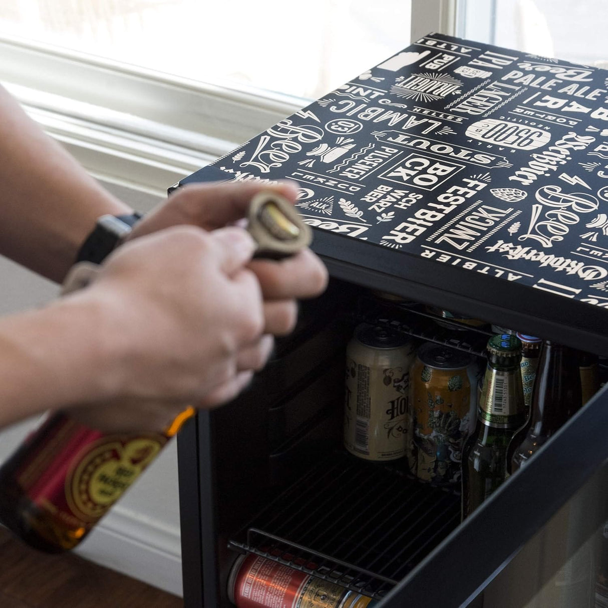 Newair Freestanding Beverage Fridge with Adjustable Shelves, 126 Cans - Certified Refurbished