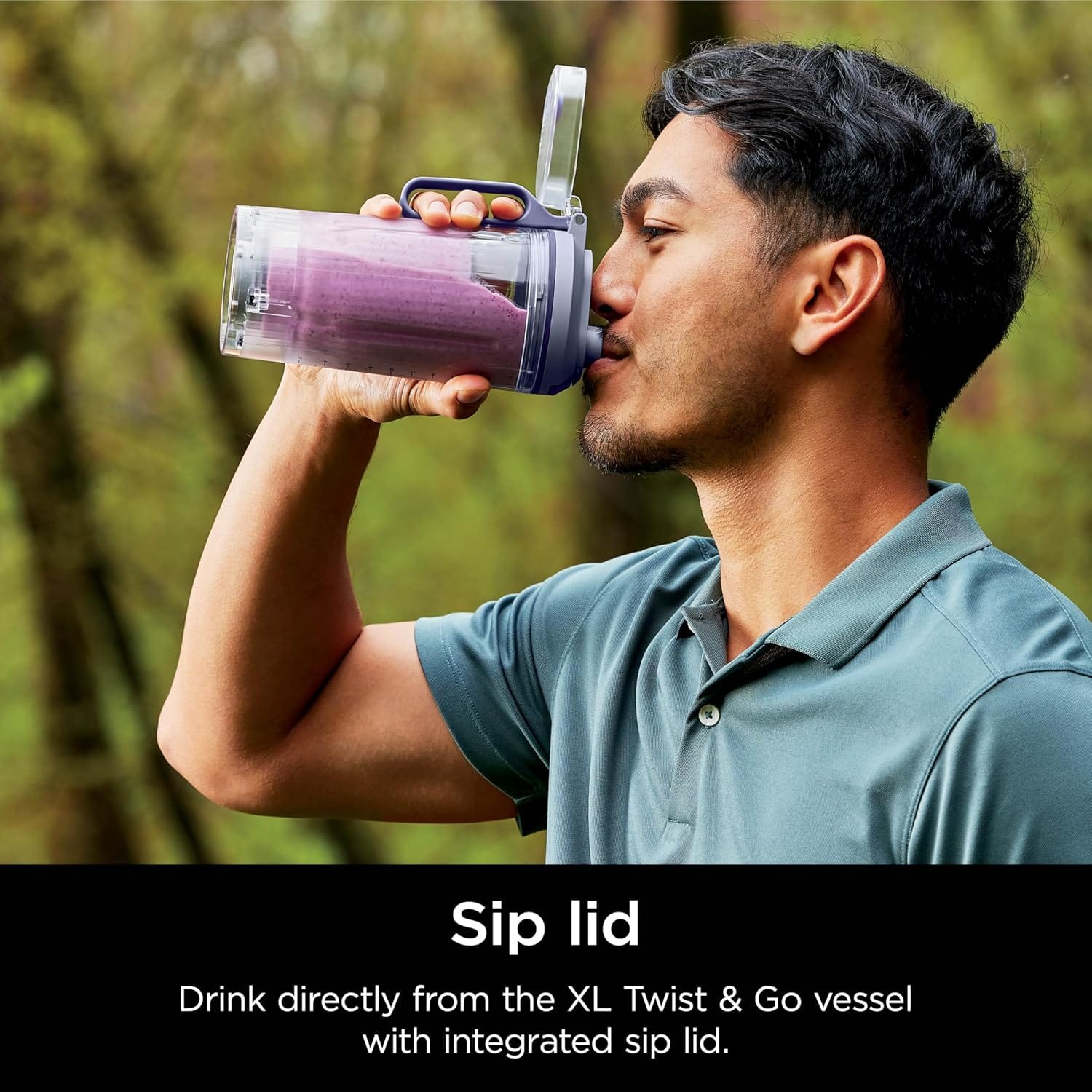 Ninja Blast Max Personal Cordless Blender for Smoothies, Blend, Ice Crush, 22 oz. Twist & Go Vessel, Lavender - Certified Refurbished