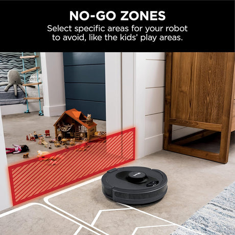 Shark AI Robot Vacuum with HEPA Self-Empty Base, LIDAR Navigation, Pet Hair, Alexa & Wi-Fi, Black - Open Box