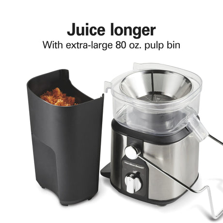 Hamilton Beach Easy Clean Juicer, Juice Extractor, Big Mouth Chute - Certified Refurbished