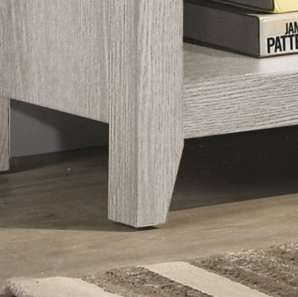 Willow & Hearth Benito Dusty Gray 70"W TV Stand with Open Shelves and Cable Management