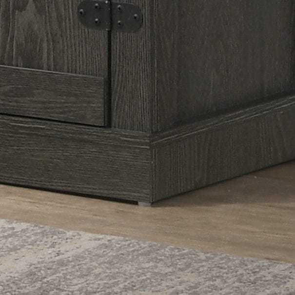 Willow & Hearth Salma Dark Gray 58"W TV Stand with 2 Open Shelves and 2 Cabinets