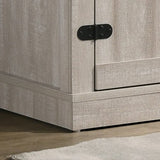Willow & Hearth Salma Dusty Gray 58"W TV Stand with 2 Open Shelves and 2 Cabinets