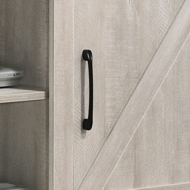 Willow & Hearth Salma Dusty Gray 58"W TV Stand with 2 Open Shelves and 2 Cabinets