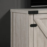 Willow & Hearth Salma Dusty Gray 58"W TV Stand with 2 Open Shelves and 2 Cabinets