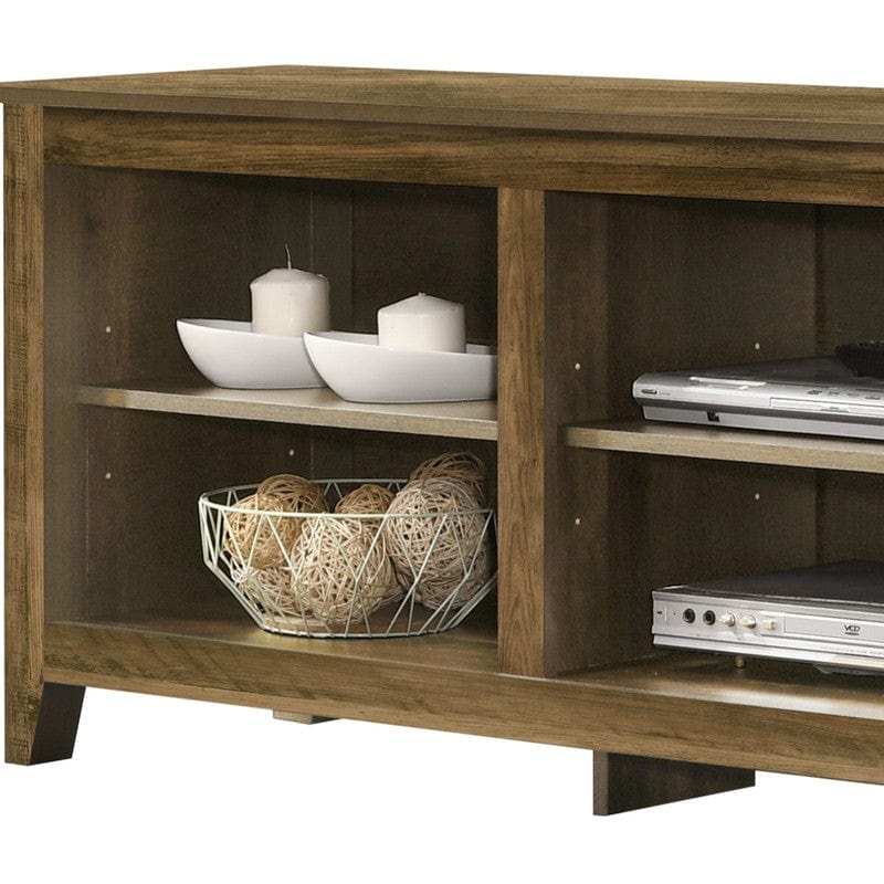 Willow & Hearth Benito Knotty Oak 70"W TV Stand with Open Shelves and Cable Management