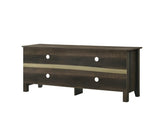 Willow & Hearth Trove 58" Wide Dark Dusty Oak Finish TV Stand with Open Shelves and Cable Management