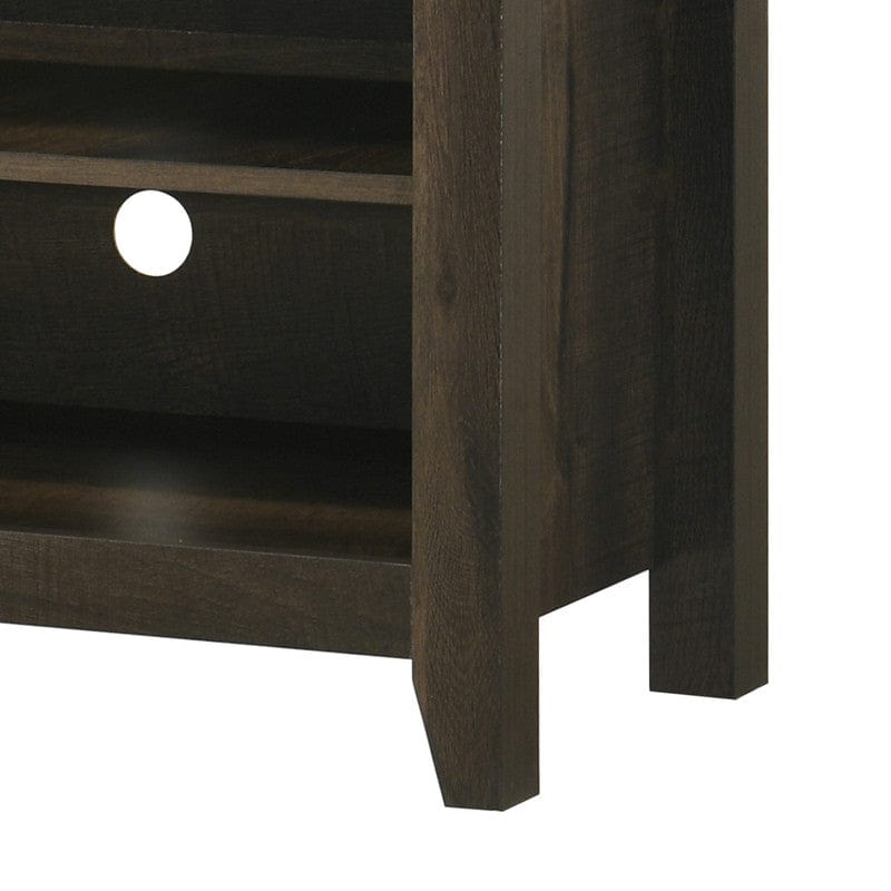 Willow & Hearth Trove 58" Wide Dark Dusty Oak Finish TV Stand with Open Shelves and Cable Management