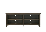 Willow & Hearth Trove 58" Wide Dark Dusty Oak Finish TV Stand with Open Shelves and Cable Management