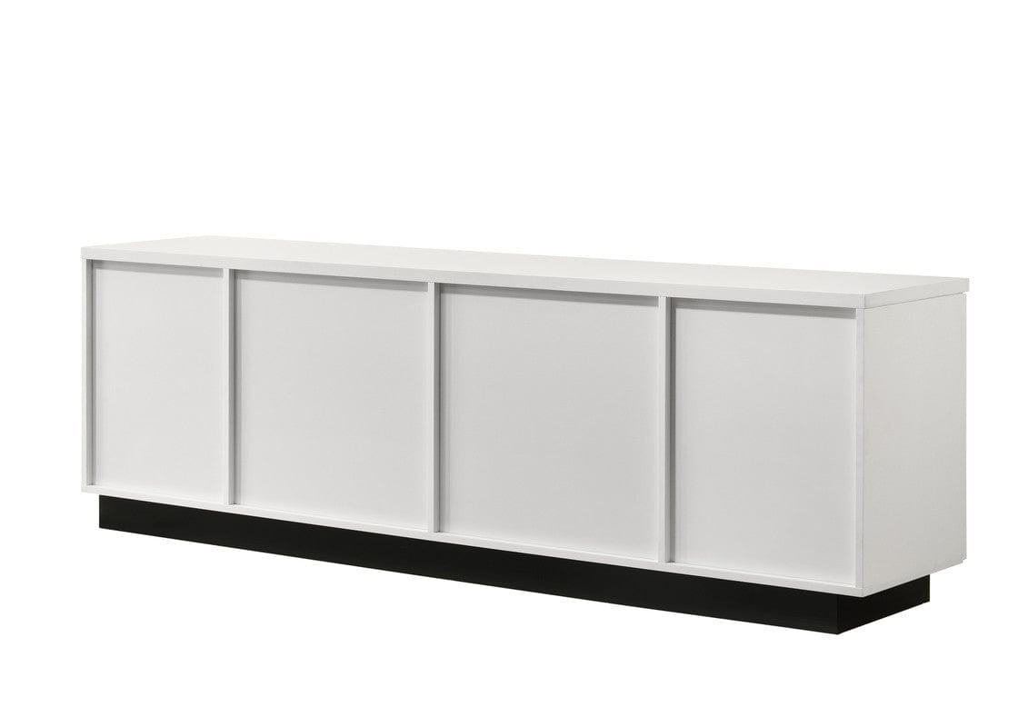 Willow & Hearth Matilda 70.5"W White Finish TV Stand with Drawers