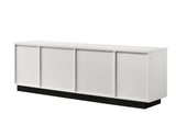 Willow & Hearth Matilda 70.5"W White Finish TV Stand with Drawers