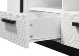 Willow & Hearth Matilda 70.5"W White Finish TV Stand with Drawers