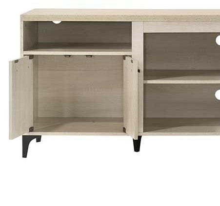Willow & Hearth Evander 70"W Oak Finish 4-Door TV Stand