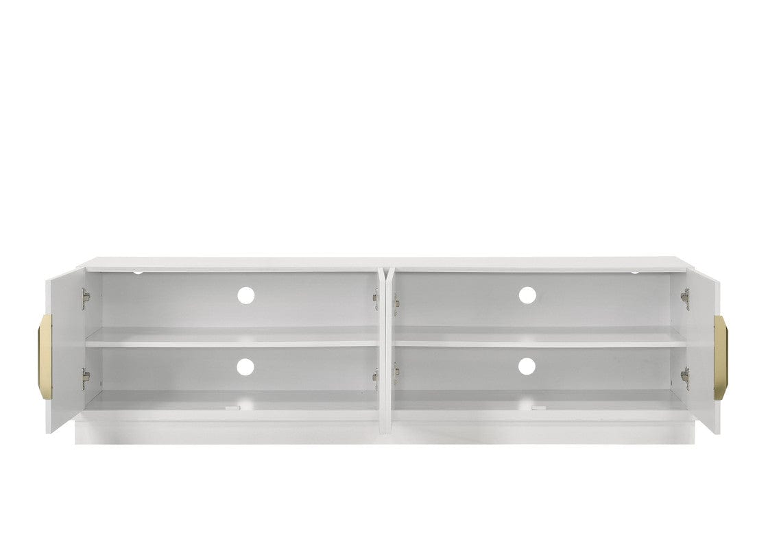 Willow & Hearth Palmer 70"W White 4-Door TV Stand