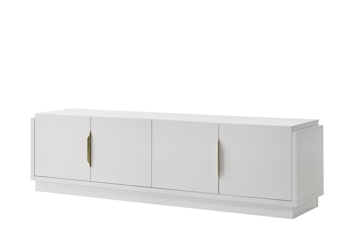 Willow & Hearth Palmer 70"W White 4-Door TV Stand