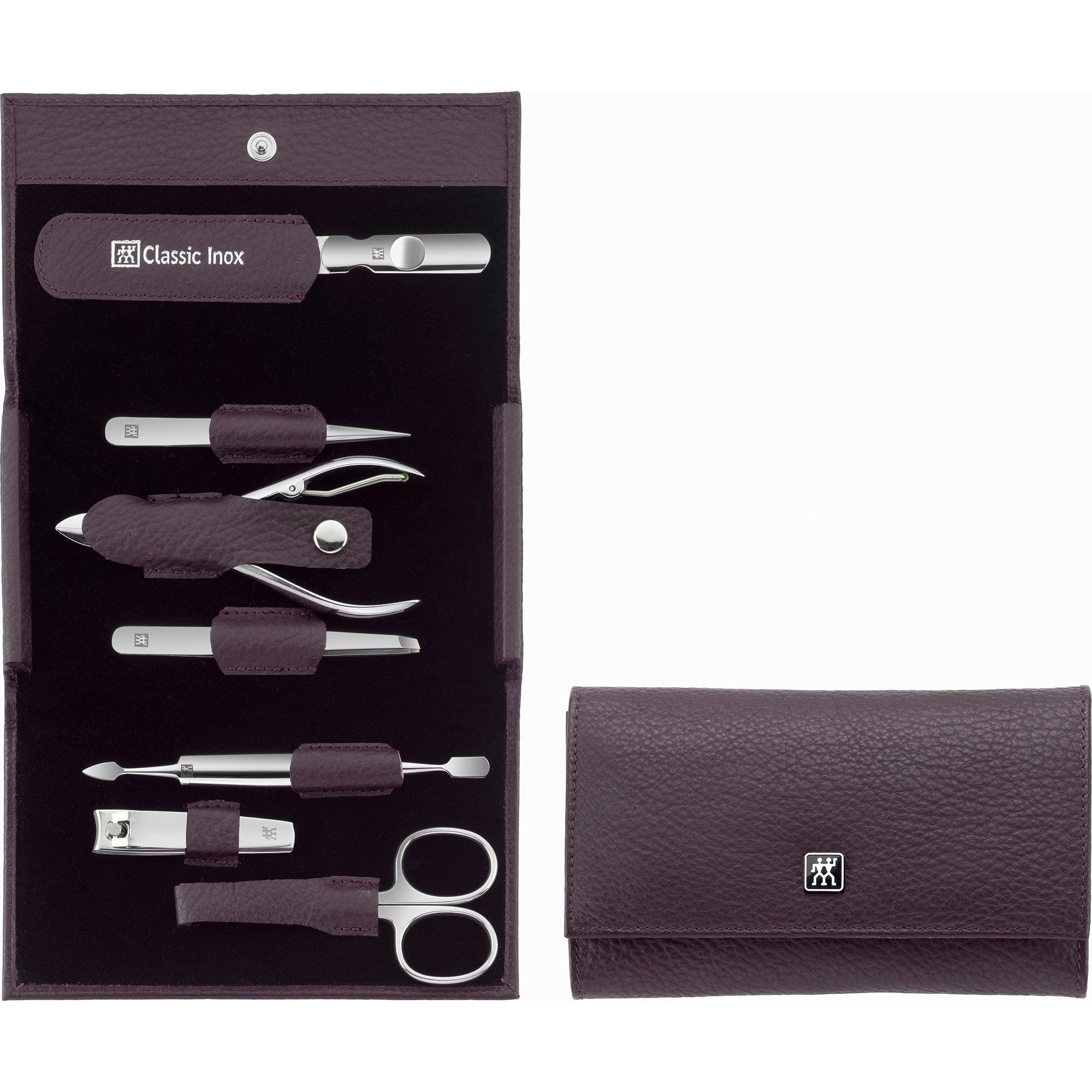 Zwilling Beauty Classic Inox 8-pc Manicure set with Leather Case - Purple