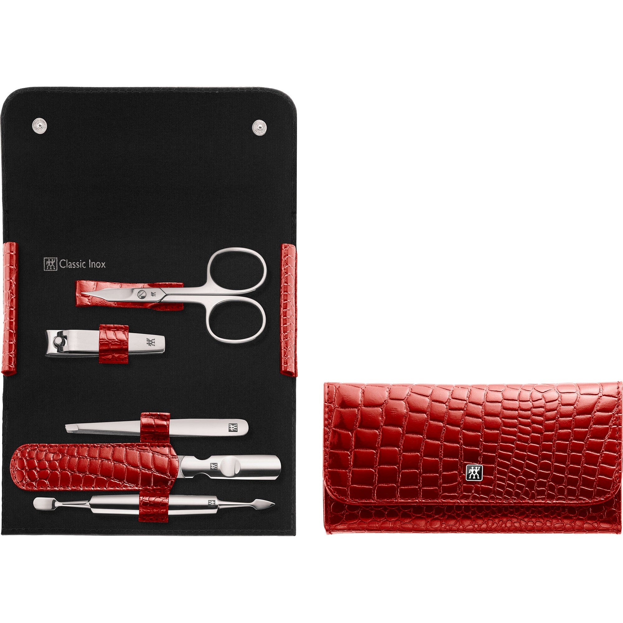 Zwilling Beauty Classic Inox 6-pc Manicure Set with Leather Case - Red