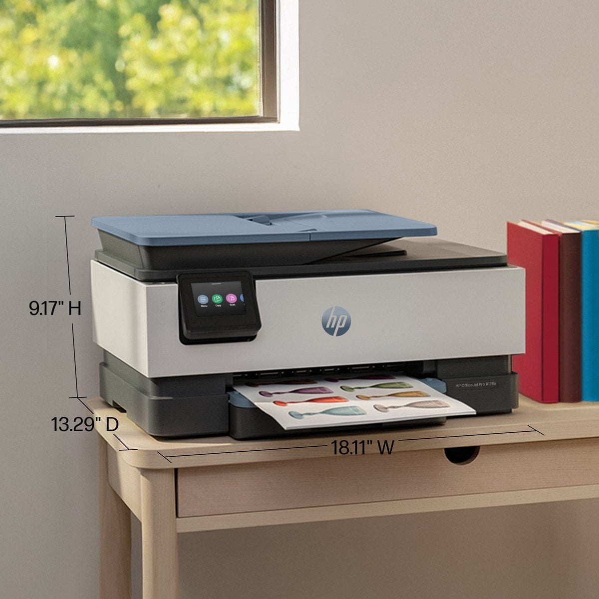 HP OfficeJet Pro 8128e Wireless All-in-One Color Inkjet Printer, Print, Scan, Copy, Fax, Duplex, ADF - Certified Refurbished