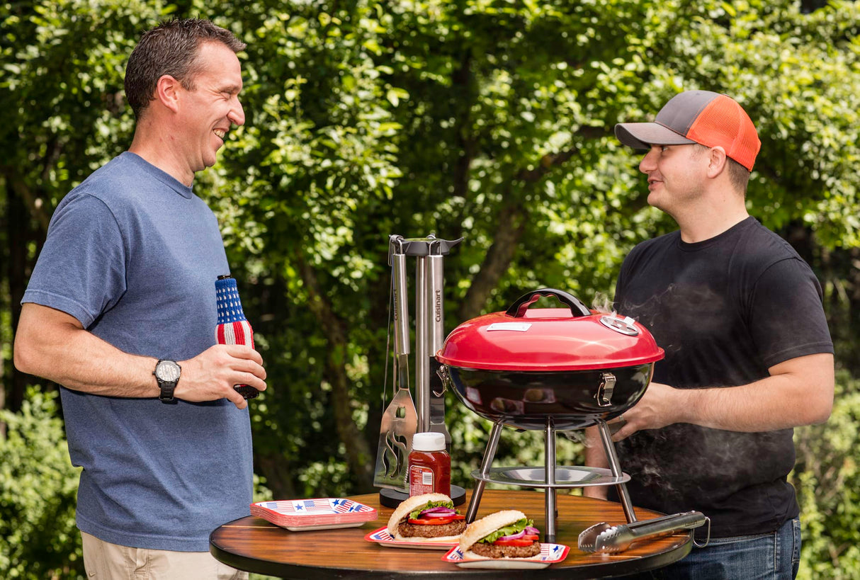 Cuisinart 14" Charcoal Grill, Red/Black