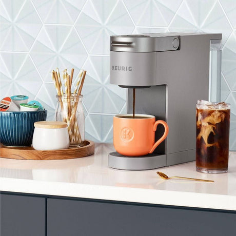 Keurig K-Slim + ICED Single Serve Coffee Maker, Hot & Cold Brewing, 3 Brew Sizes, 46oz Removable Reservoir, Gray - Open Box