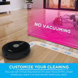 iHome AutoVac Nova S1 Pro Self Empty Robot Vacuum, LIDAR Mapping, 150 Min Runtime, Black