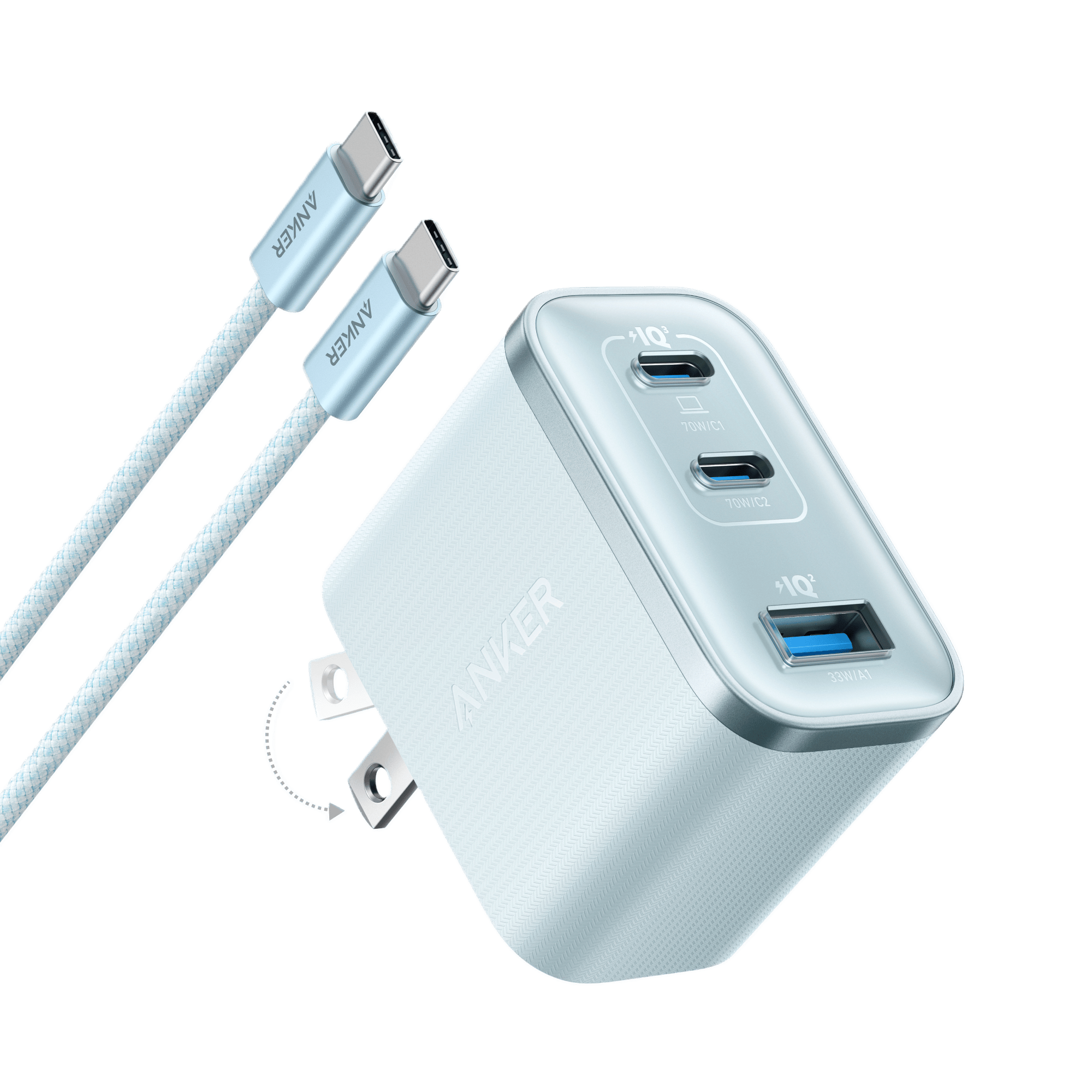 Anker Nano Charger (70W, 3 Ports)