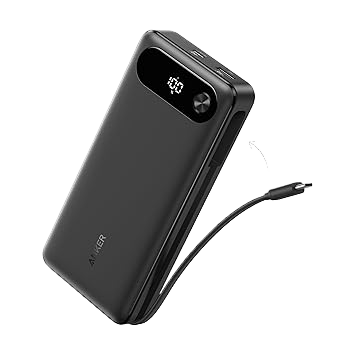 Anker Power Bank (20K, 87W, Built-In USB-C Cable)