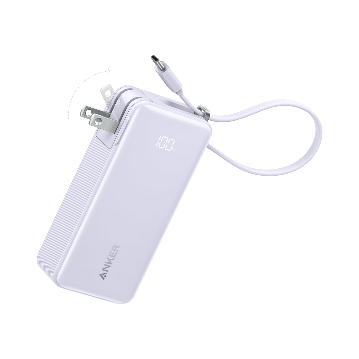 Anker Power Bank (10K, Fusion, Built-In Cable)