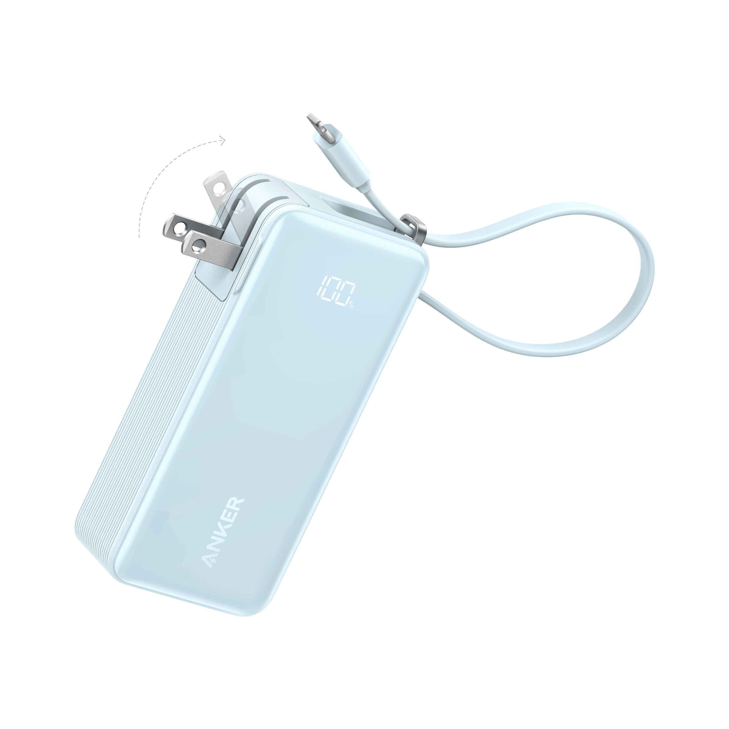 Anker Power Bank (10K, Fusion, Built-In Cable)