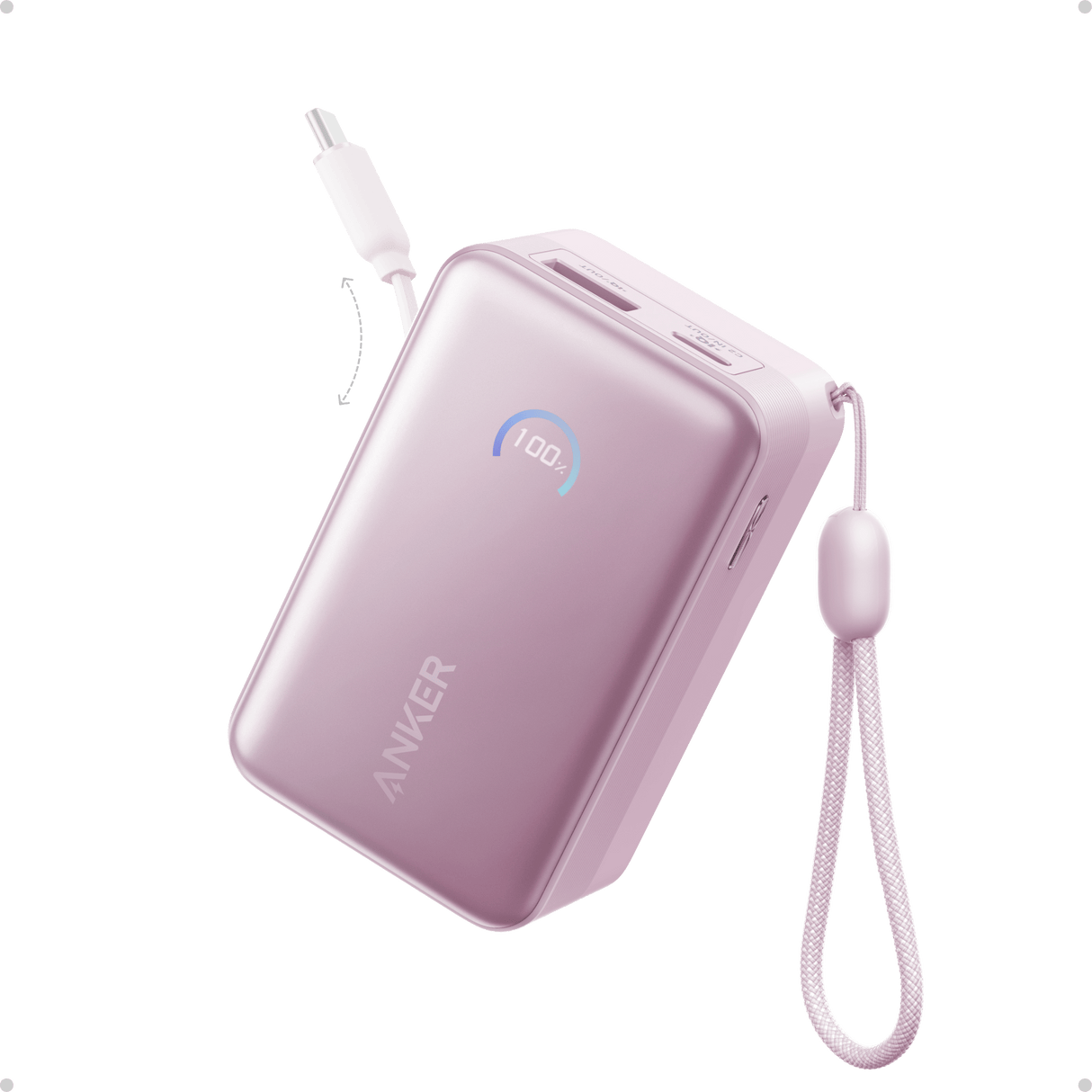 Anker Nano Power Bank (10K, 45W, Built-In Retractable USB-C Cable)