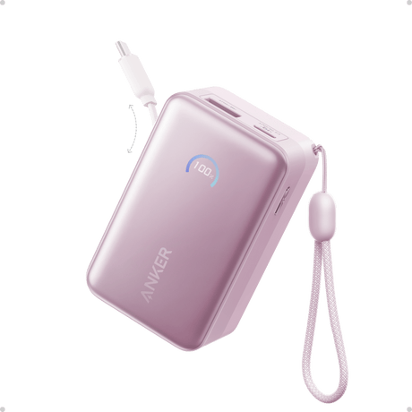 Anker Nano Power Bank (10K, 45W, Built-In Retractable USB-C Cable)