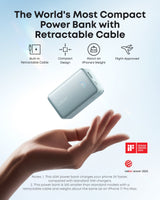 Anker Nano Power Bank (10K, 45W, Built-In Retractable USB-C Cable)