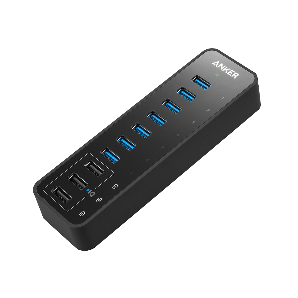 Anker 60W 10-Port USB 3.0 Data Hub