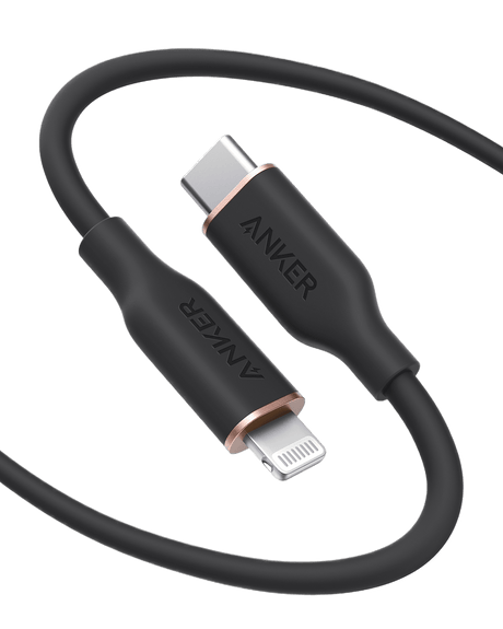 Anker <b>641</b> USB-C to Lightning Cable (Flow, 3 ft Silicone)