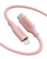Anker <b>641</b> USB-C to Lightning Cable (Flow, 3 ft Silicone)