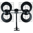 Antennas Direct ClearStream 4 UHF Indoor Outdoor TV Antenna, Multi-Directional, 70+ Mile Range, 4K 8K UHD, NEXTGEN TV - with 20-In. Mast, Reflectors