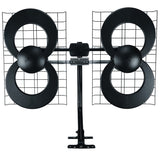 Antennas Direct ClearStream 4 UHF Indoor Outdoor TV Antenna, Multi-Directional, 70+ Mile Range, 4K 8K UHD, NEXTGEN TV - with 20-In. Mast, Reflectors